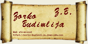 Zorko Budimlija vizit kartica